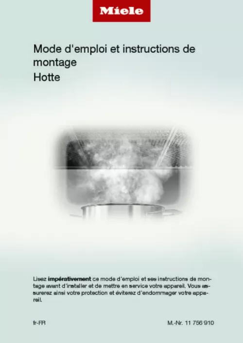 Mode d'emploi MIELE DA 2698