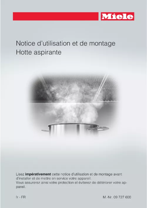 Mode d'emploi MIELE DA 3466