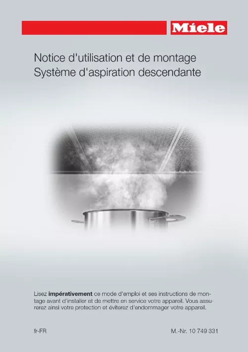 Mode d'emploi MIELE DA 6890 LEVANTAR