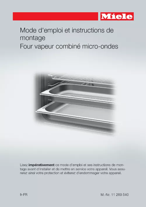 Mode d'emploi MIELE DGM 6600