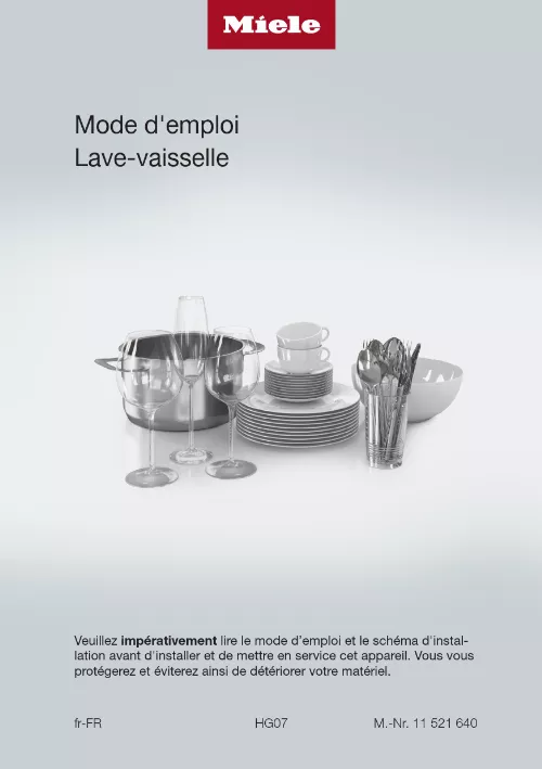 Mode d'emploi MIELE G 5260 SCVI