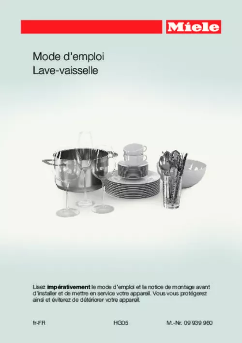 Mode d'emploi MIELE G4965