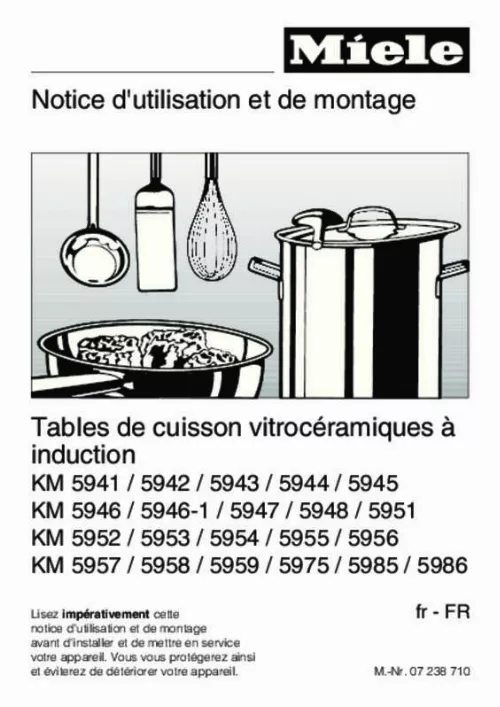 Mode d'emploi MIELE KM 5947