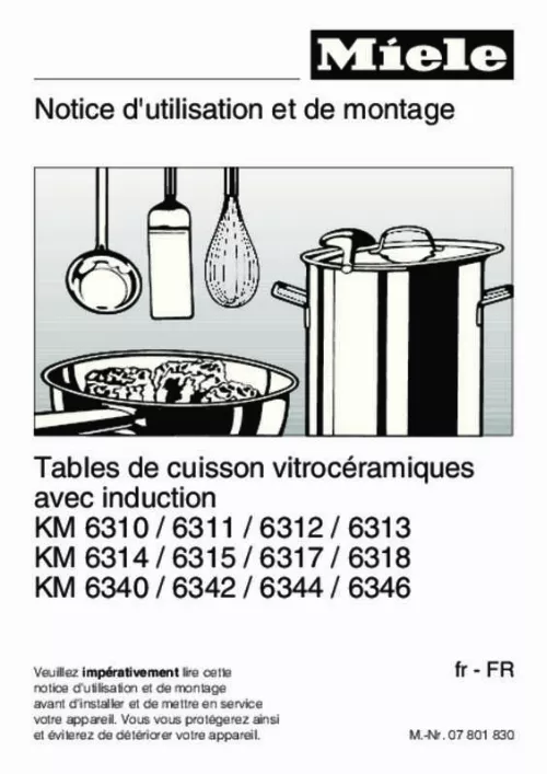 Mode d'emploi MIELE KM 6310