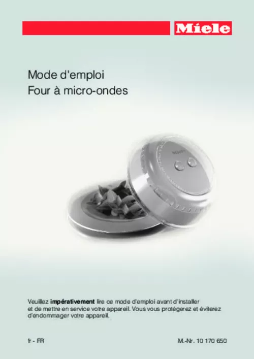 Mode d'emploi MIELE M6012SCIN