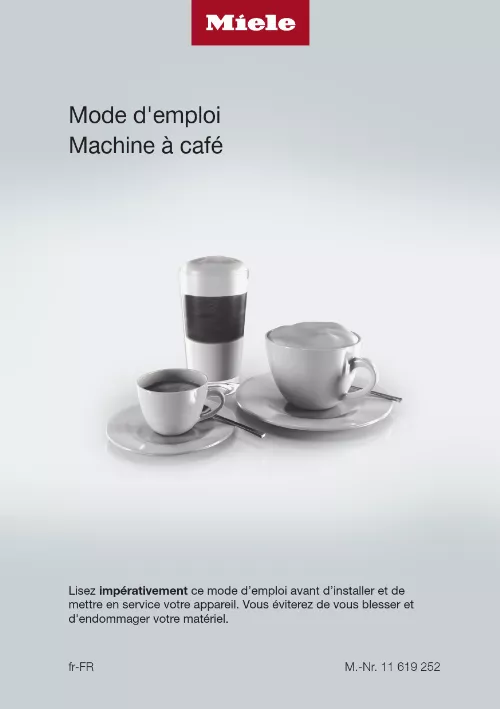 Mode d'emploi MIELE MILKPERFECTION CM 6560