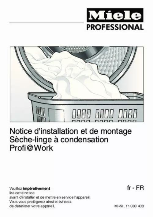 Mode d'emploi MIELE PT200PROFI@WORK