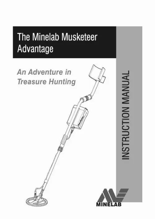 Mode d'emploi MINELAB MUSQUETEER ADVANTAGE