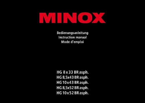 Mode d'emploi MINOX @HG 8.5X43 BR ASPH
