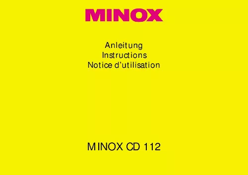 Mode d'emploi MINOX CD 112