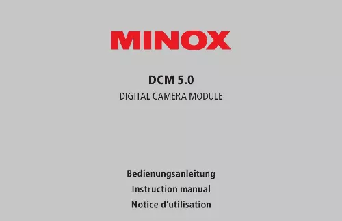 Mode d'emploi MINOX DCM 5.0