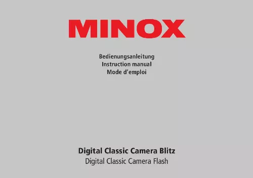 Mode d'emploi MINOX DIGITAL CLASSIC CAMERA BLITZ