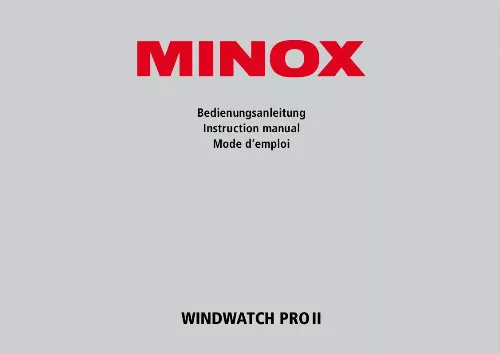 Mode d'emploi MINOX WINDWATCH PRO II