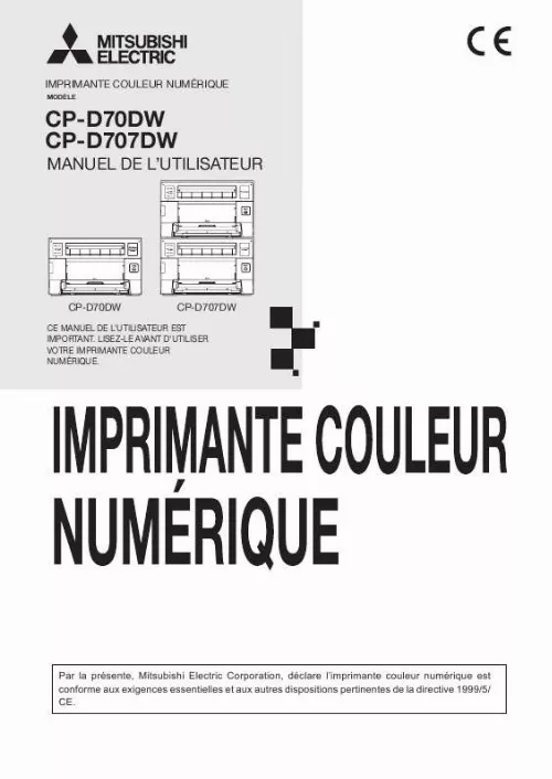 Mode d'emploi MITSUBISHI CP-D707DW