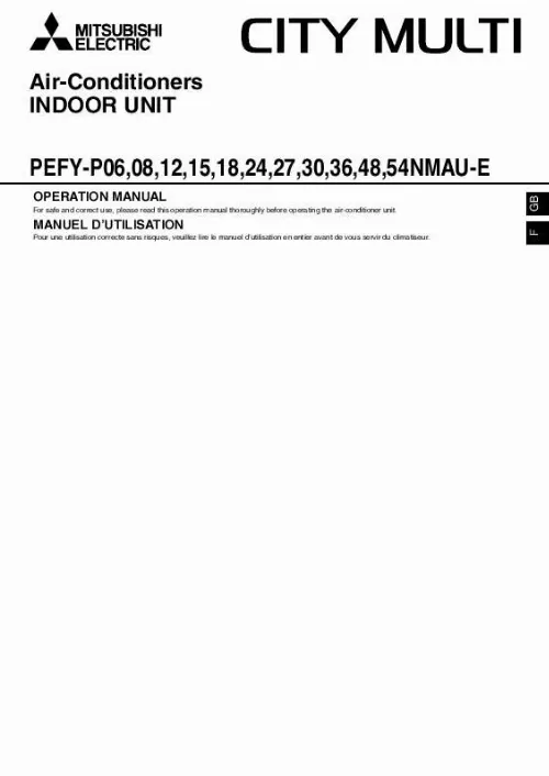 Mode d'emploi MITSUBISHI PEFY-18