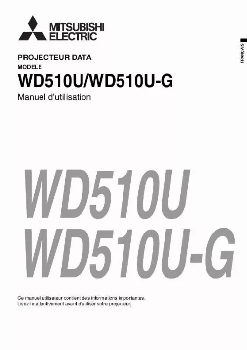 Mode d'emploi MITSUBISHI WD510U