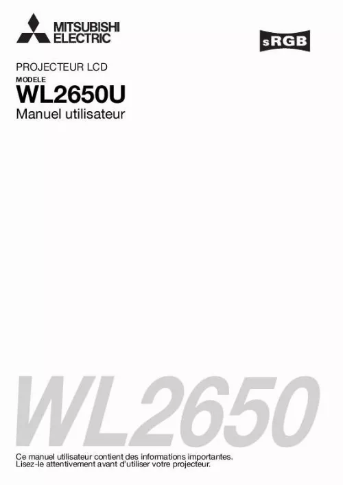 Mode d'emploi MITSUBISHI WL2650U