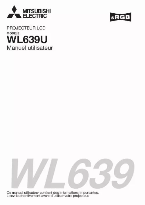 Mode d'emploi MITSUBISHI WL639