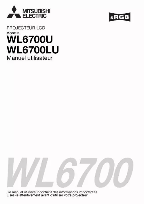 Mode d'emploi MITSUBISHI WL6700