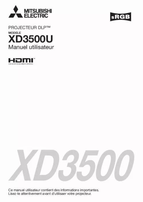 Mode d'emploi MITSUBISHI XD3500