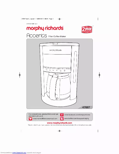 Mode d'emploi MORPHY RICHARDS ACCENTS 47089