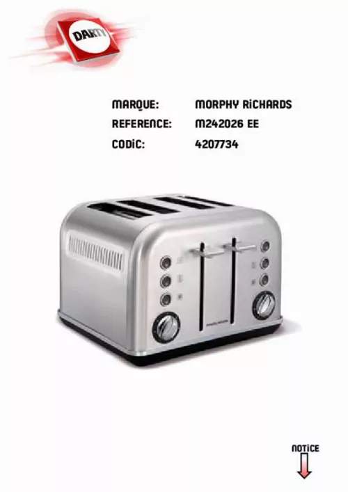 Mode d'emploi MORPHY RICHARDS ACCENTS REFRESH 242026