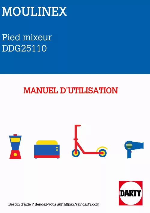 Mode d'emploi MOULINEX DDG251