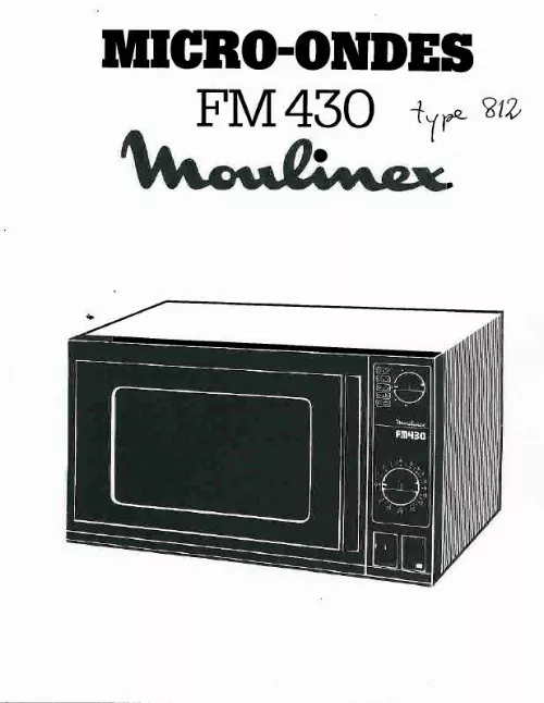 Mode d'emploi MOULINEX FM430
