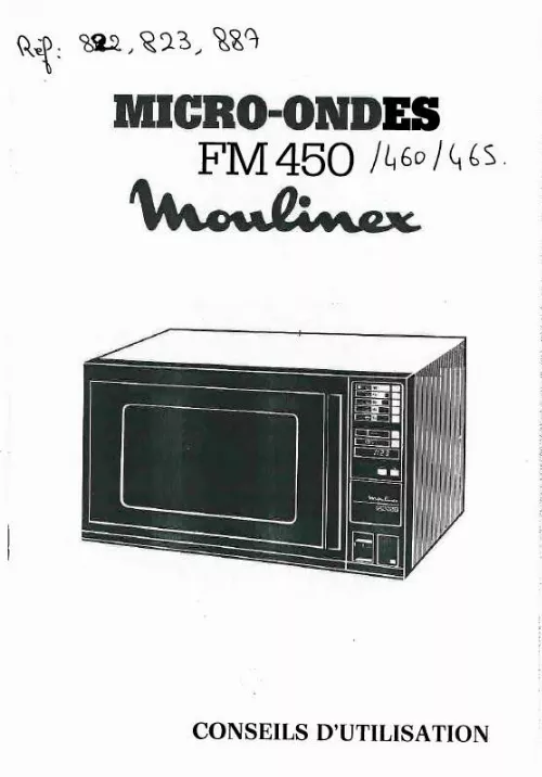 Mode d'emploi MOULINEX FM450
