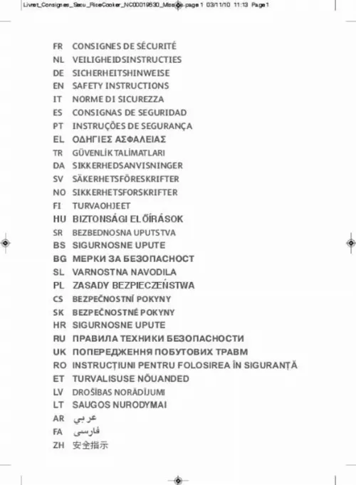 Mode d'emploi MOULINEX MK 1009