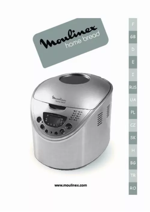 Mode d'emploi MOULINEX OW300001 HOME BREAD SILVER