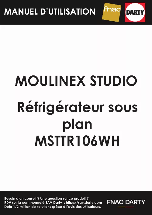 Mode d'emploi MOULINEX STUDIO MSTTR106WH