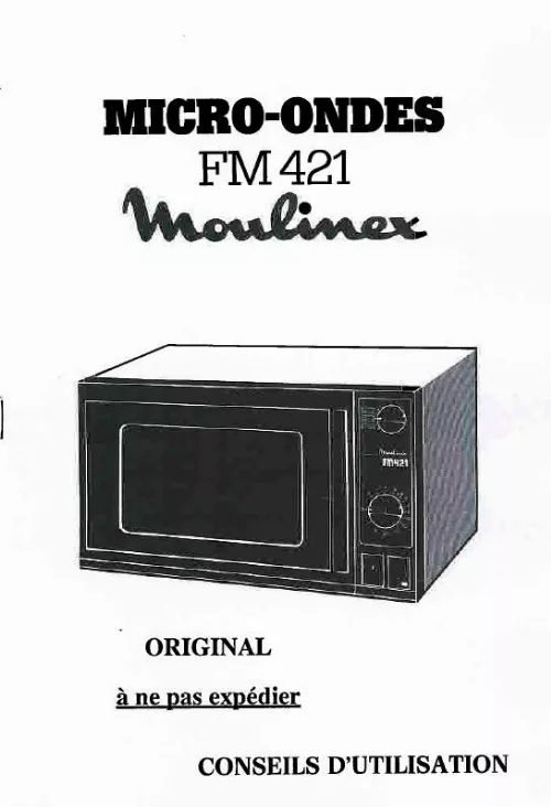 Mode d'emploi MOULINEX SYNCHRO GRILL FM421