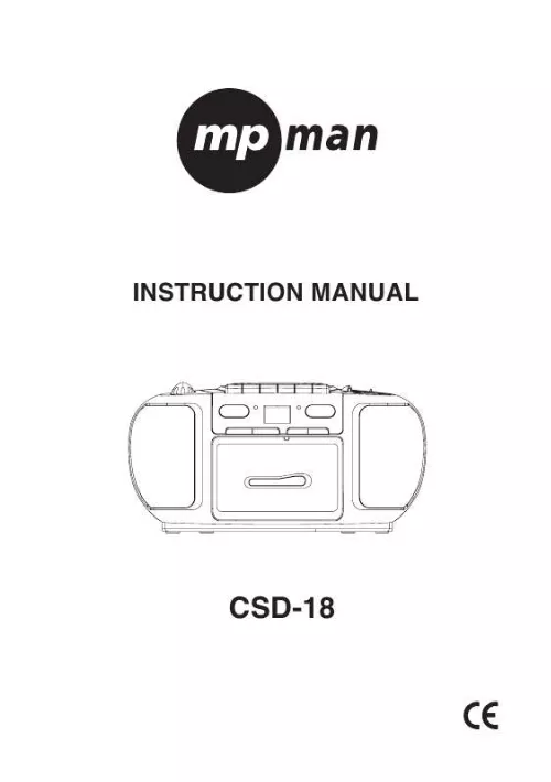 Mode d'emploi MPMAN CSD 18
