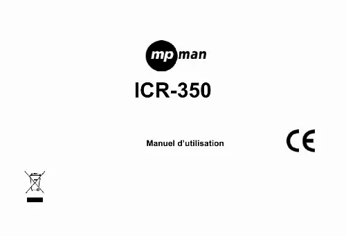 Mode d'emploi MPMAN ICR-350