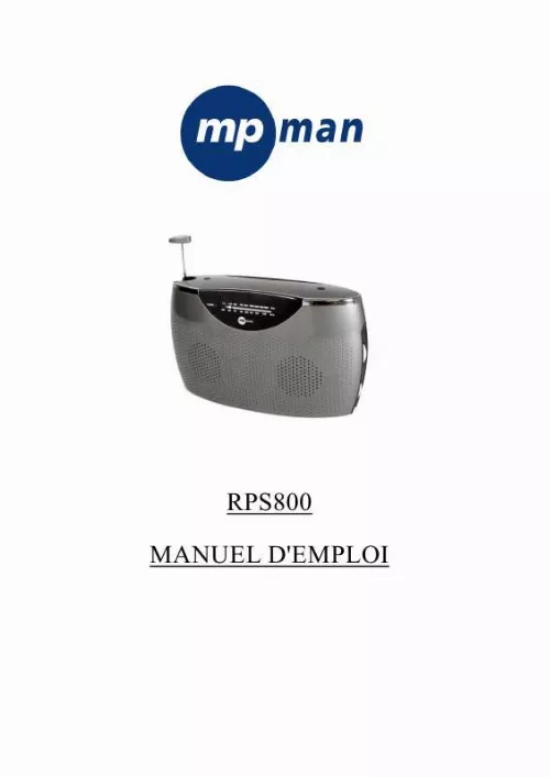 Mode d'emploi MPMAN RP-S800