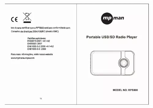 Mode d'emploi MPMAN RPS 900