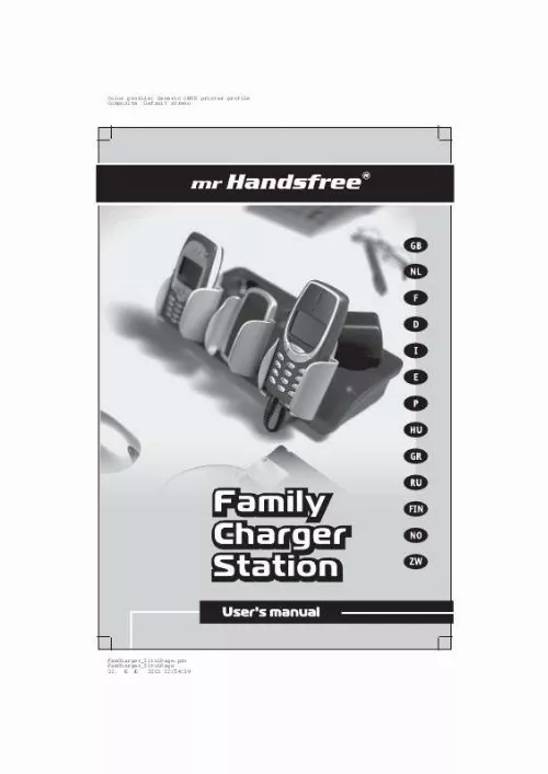 Mode d'emploi MR HANDSFREE FAMILY CHARGER STATION