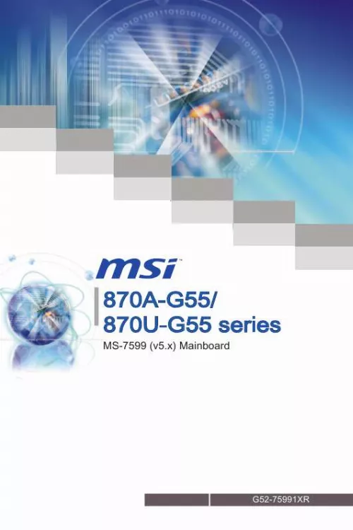 Mode d'emploi MSI 870U-G55