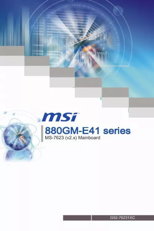 Mode d'emploi MSI 880GM-E41