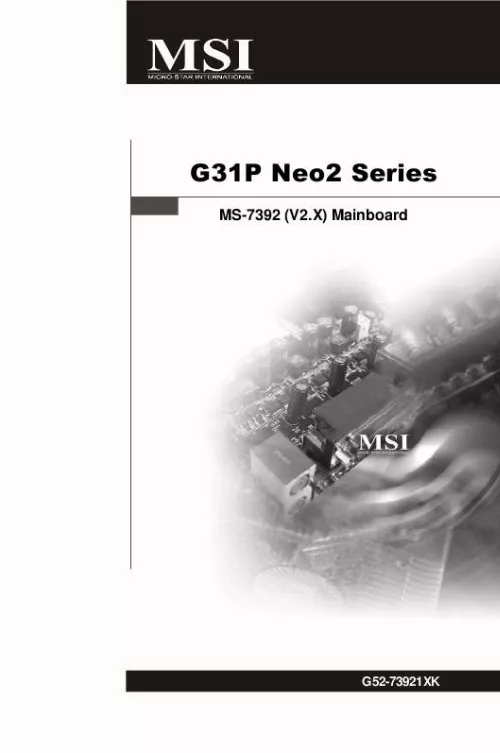 Mode d'emploi MSI G52-73921XK