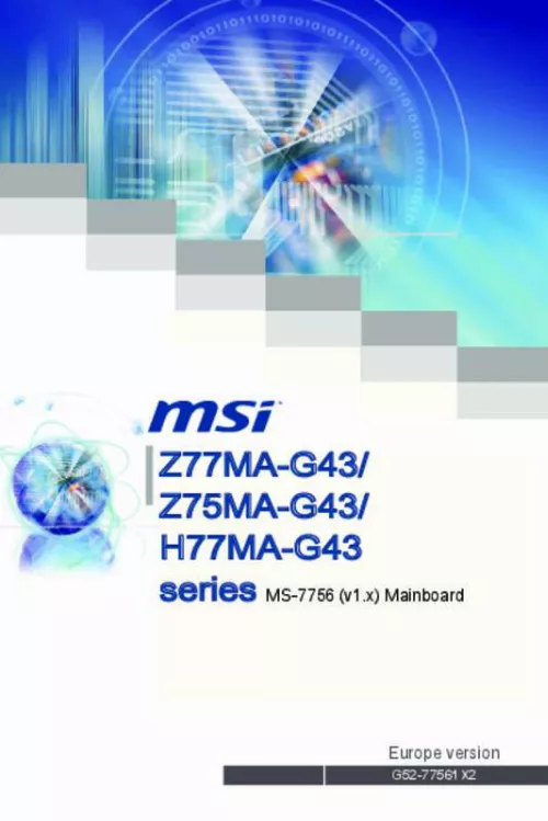 Mode d'emploi MSI H77MA-G43