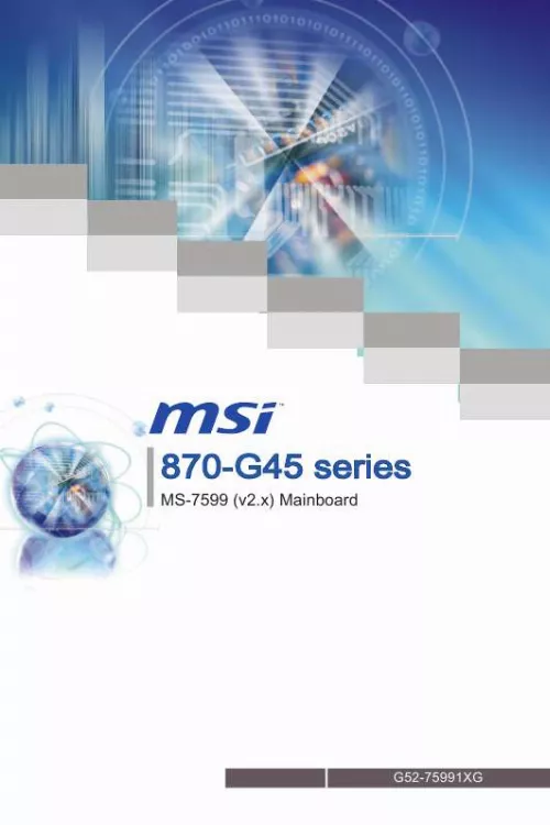 Mode d'emploi MSI MS-7599 G52-75991XG