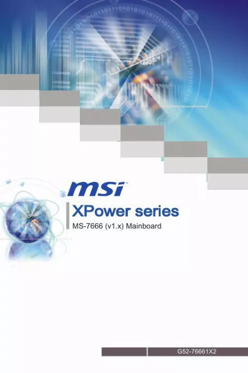 Mode d'emploi MSI MS-7666 XPOWER