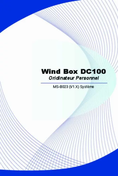 Mode d'emploi MSI WIND BOX DC100-010XEU