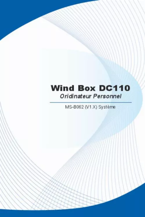 Mode d'emploi MSI WIND BOX DC110-007XEU