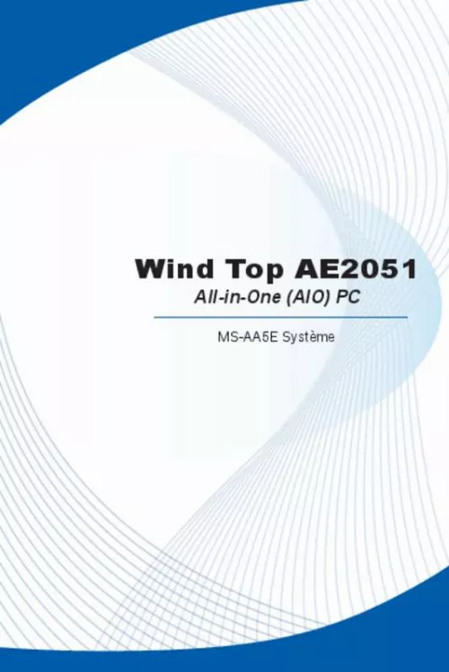 Mode d'emploi MSI WIND TOP AE2051-EU-WE2184G50S7PM