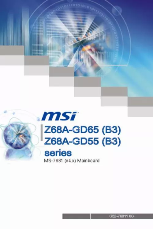 Mode d'emploi MSI Z68A-GD55 (G3)