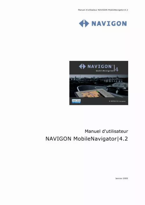Mode d'emploi NAVIGON MOBILE NAVIGATOR 4.2