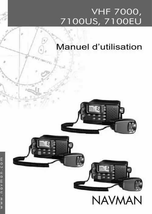Mode d'emploi NAVMAN VHF 7100EU